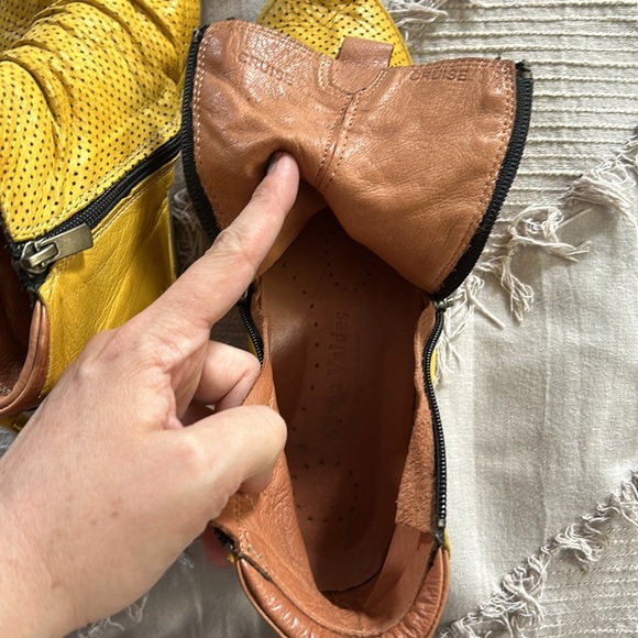Ethan valdes genuine leather cruise shoes booties yellow boots - Picture 5 of 7